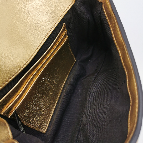 Sold Fendi Baguette Mini Gold Nappa Leather Crossbody Bag