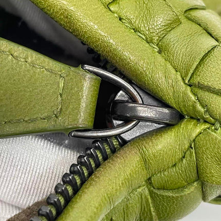 Bottega Veneta Veneta Hobo Avocado Green 45cm Lambskin Leather