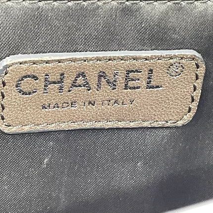 Chanel Ice Cube Chocolate Bar Classic Flap Metallic Silver PVC with Leather