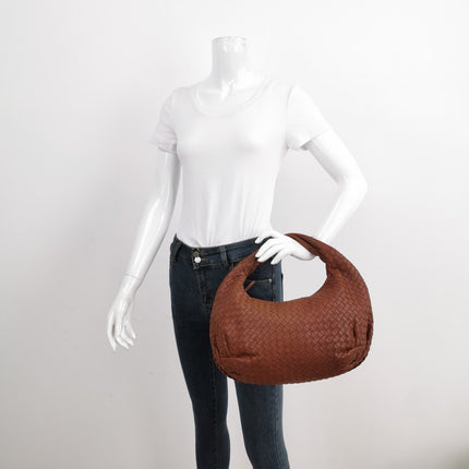 Bottega Veneta Belly Hobo Intrecciato Brick Red Medium 40cm