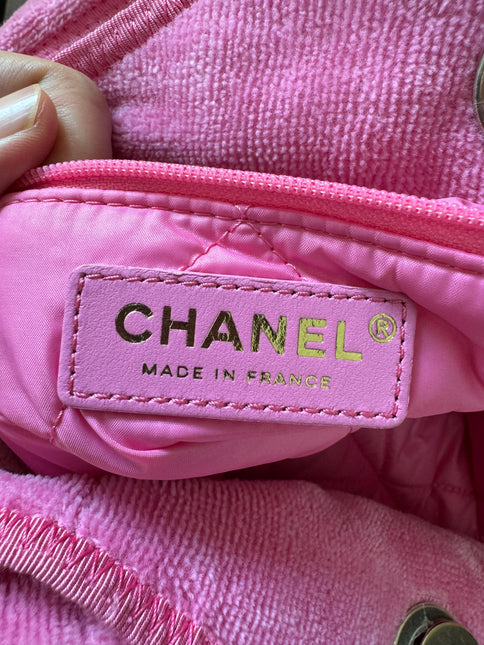 Chanel Coco Beach Quilted Hobo Pink Soft Cloth 2023