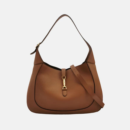 Gucci Jackie 1961 Caramel Tan Large Shoulder Bag with Strap-Luxbags