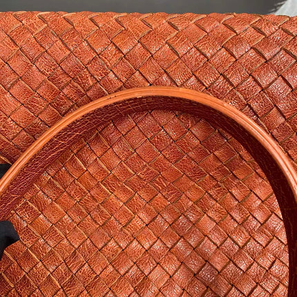 Bottega Veneta Cabat Tote Burnt Metallic Orange Intrecciato Leather 40cm