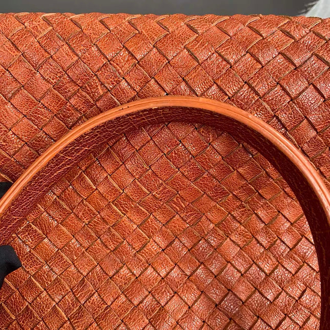 Bottega Veneta Cabat Tote Burnt Metallic Orange Intrecciato Leather 40cm