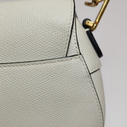 Dior Saddle bag white grain leather mini size