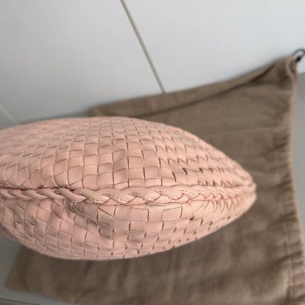 Bottega Veneta Veneta Hobo Intrecciato Light Almond Pink Intrecciato Leather Bag 48cm