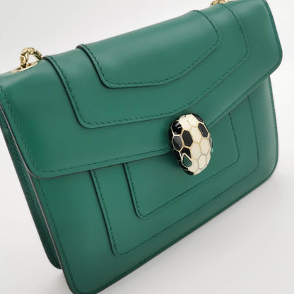 Sold Bvlgari Serpenti Forever Small Leather Crossbody Bag Green