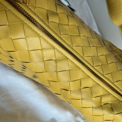 Bottega Veneta Jodie Small Yellow Lambskin Leather