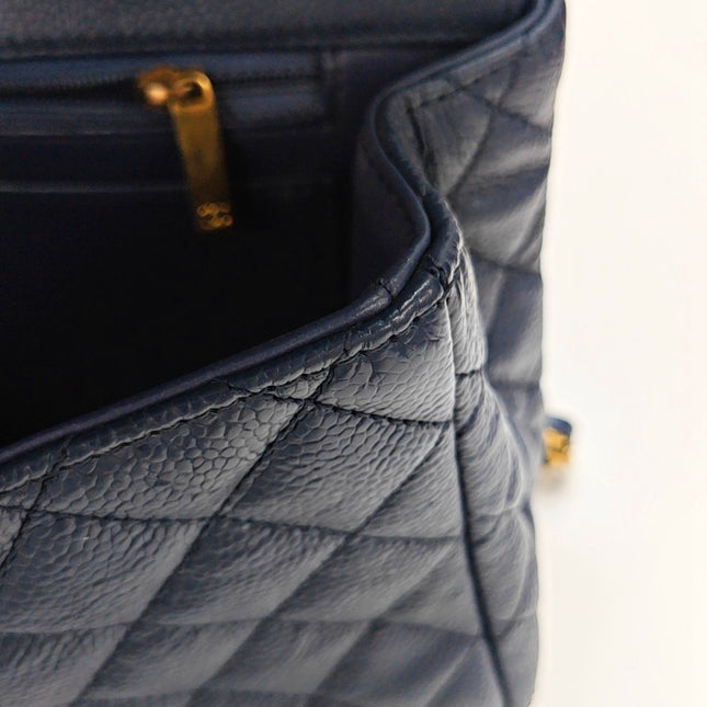 Chanel Paris Limited Medium Navy Caviar Leather Gold Hardware 2015-16