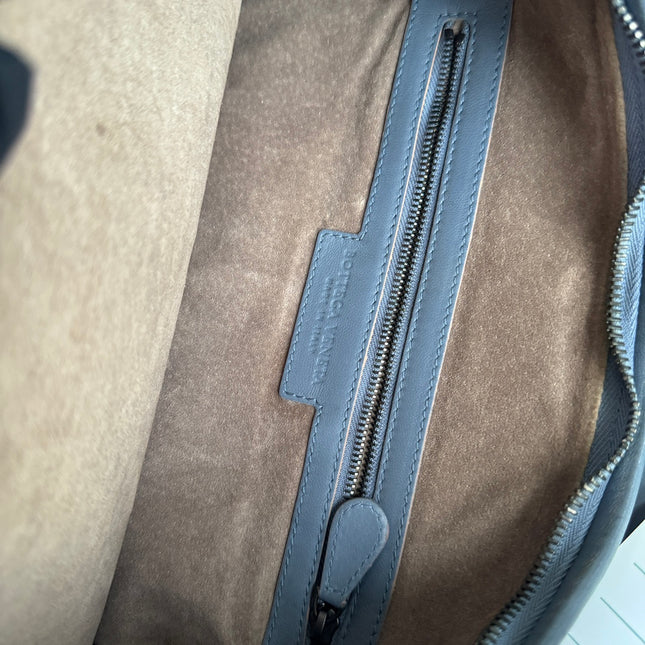 Sold Bottega Veneta Hobo Bag Lambskin leather Greyish Misty Blue Medium 40cm