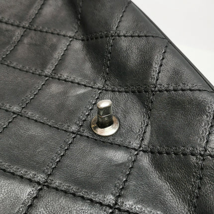 Chanel 2013 Paris-Edinburgh Large Black Flap Calfskin Leather Shoulder Bag