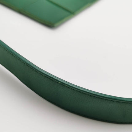 Sold Bottega Veneta Cassette Green Leather Crossbody Bag