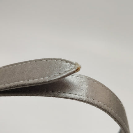 Lady Dior Mini Grey Silk with Crystals Silver Hardware