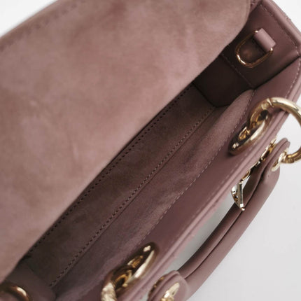 Sold Lady D-Joy Micro Handbag Dark Nude Beige Lambskin Cannage Leather No Strap