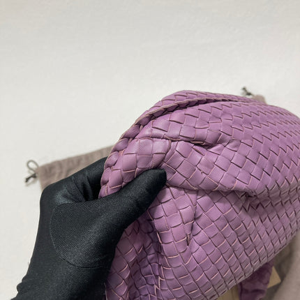 Bottega Veneta Belly Hobo Intrecciato Lambskin Leather Lilac Purple Medium 40cm