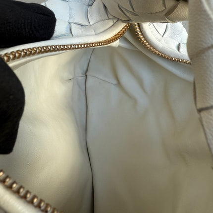 Bottega Veneta Jodie Mini White Leather Gold Hardware