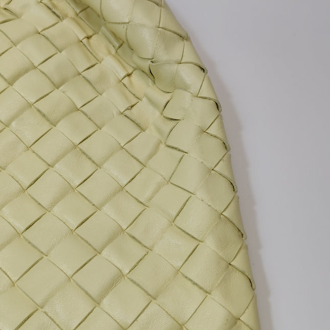 Bottega Veneta Hop Large Leather Pale Cream Yellow Hobo Bag