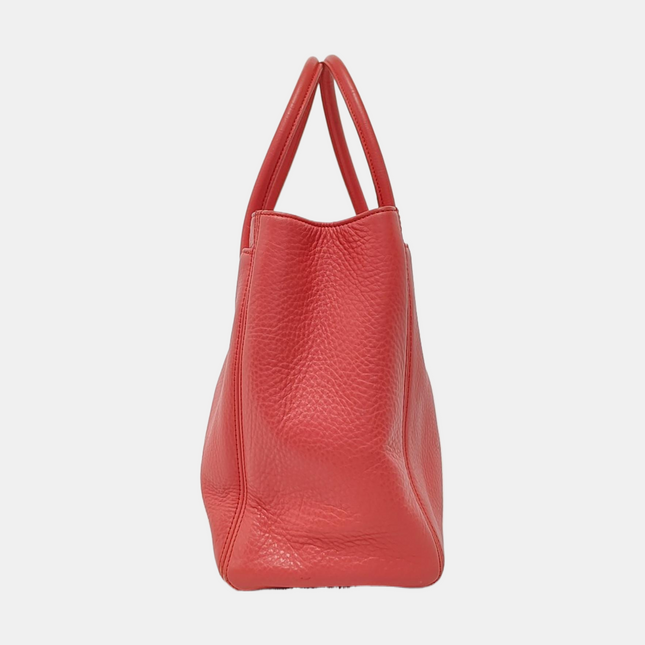 Chanel Cerf Executive Large Coral Pink Leather Handbag 40cm