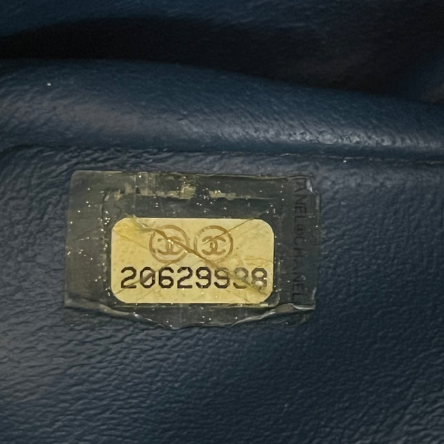 Chanel Classic Flap Rectangular Mini Navy Caviar Leather Silver Hardware 2015-16