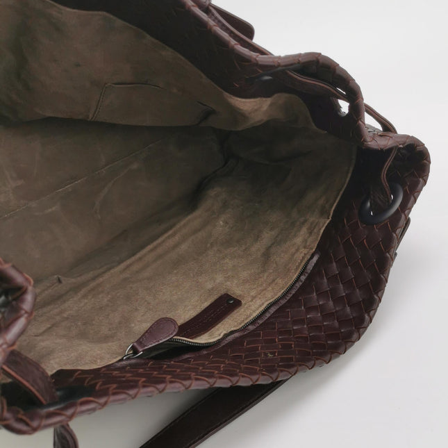 Bottega Veneta Garda Dark Brown Intrecciato Nappa Leather Large 33cm