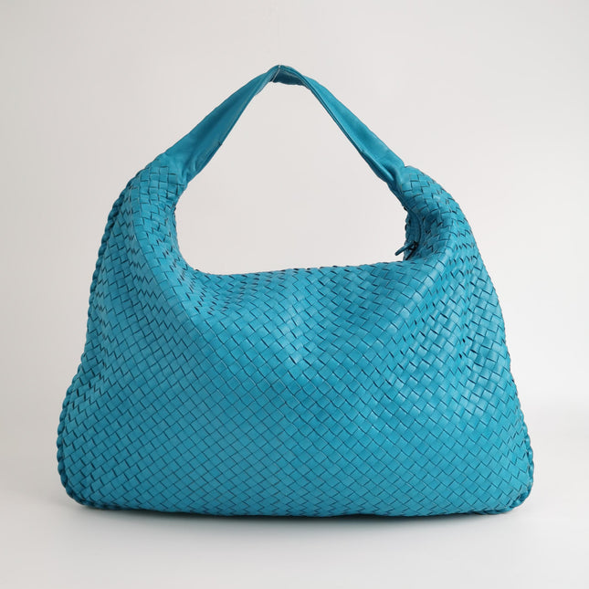Bottega Veneta Veneta Hobo Maxi Blue Intrecciato Leather 52cm