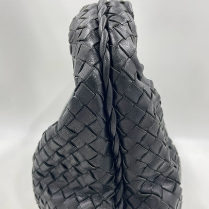 Bottega Veneta Veneta Hobo Black Leather Bag Large 48cm