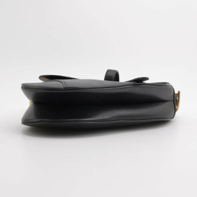Sold Dior Saddle 2020 Medium Lambskin Leather Bag Black