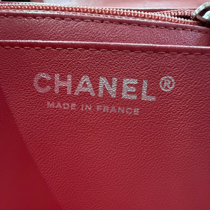Chanel Classic Flap Mini 2013 Pink Lambskin Leather Silver Hardware