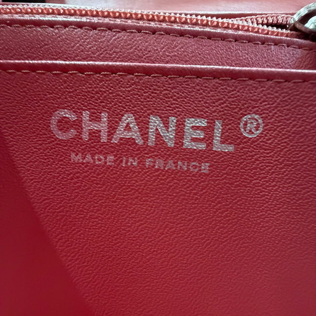 Chanel Classic Flap Mini 2013 Pink Lambskin Leather Silver Hardware