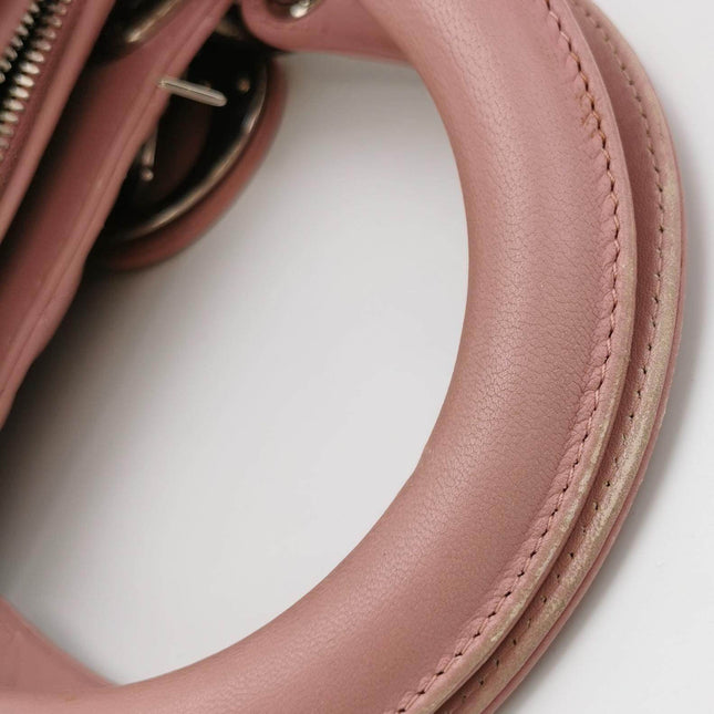 Sold Lady Dior 2012 Medium Pink Cannage Leather Handbag