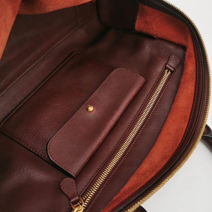 Sold Loewe Amazona 29 in Burgundy Calfskin Leather and Gold-tone Hardware