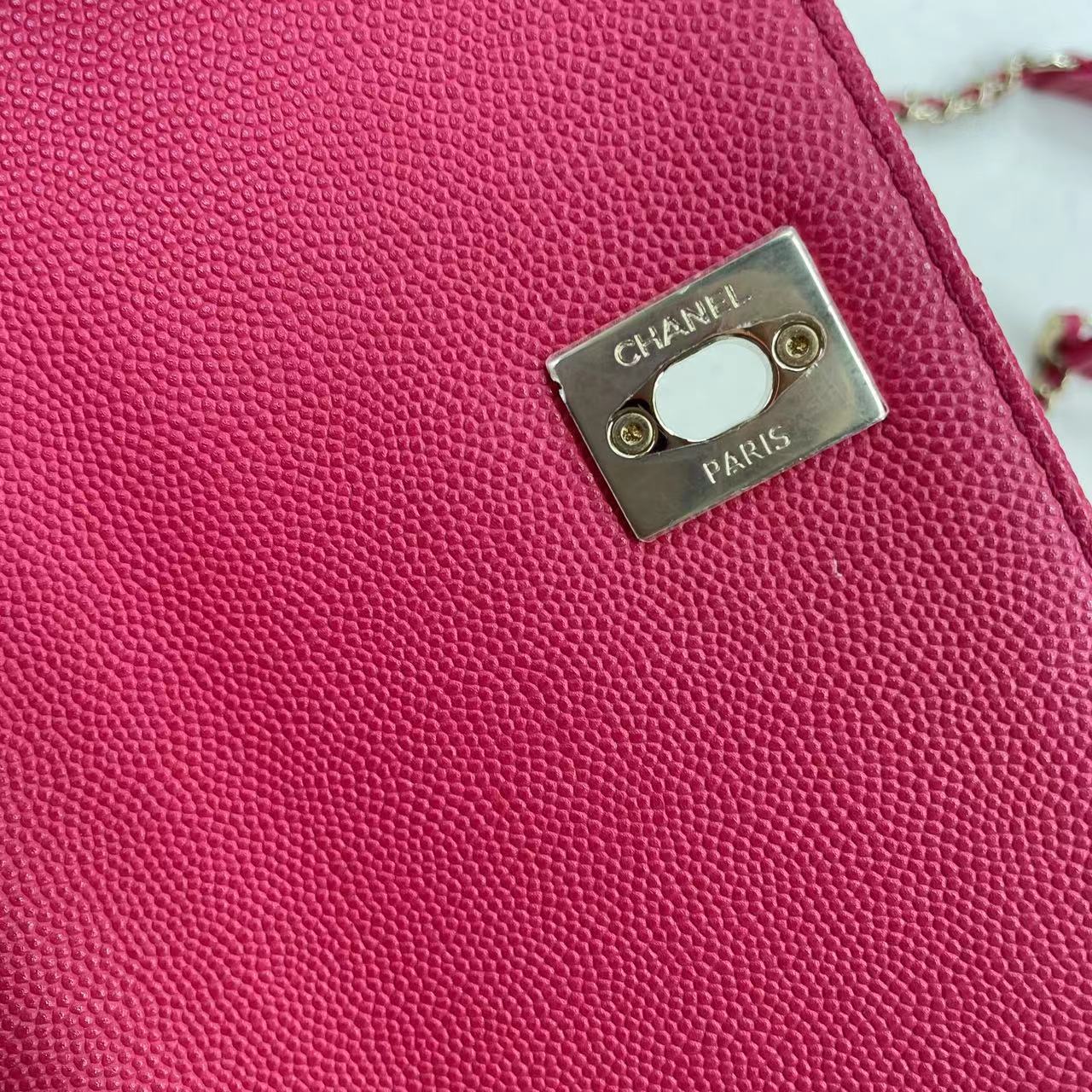 Chanel Business Affinity Small Pink Caviar Leather Top Handle Crossbody Bag