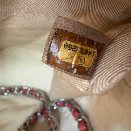 Chanel Classic Flap Single Flap Large Red Lambskin Leather Silver Hardware