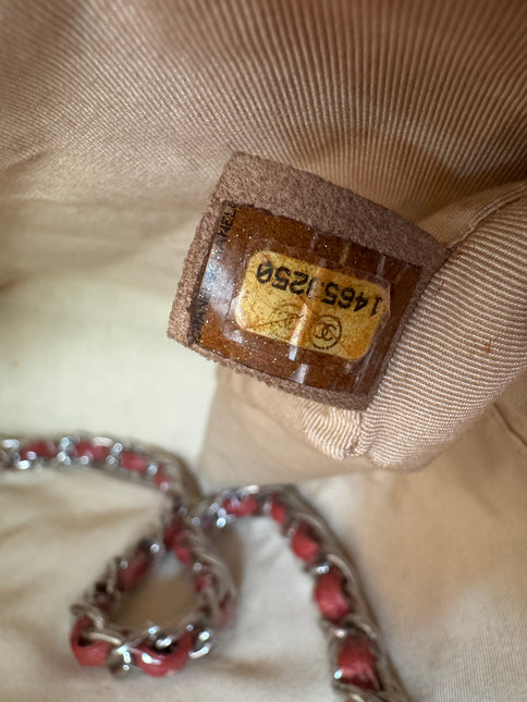 Chanel Classic Flap Single Flap Large Red Lambskin Leather Silver Hardware