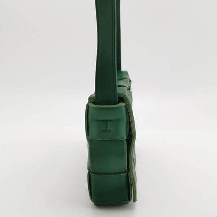 Sold Bottega Veneta Cassette Green Leather Crossbody Bag
