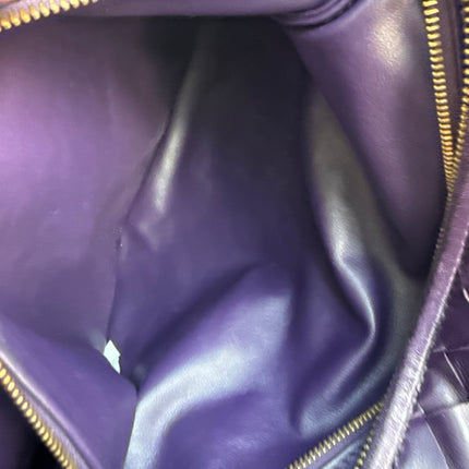 Bottega Veneta Jodie Small Purple Intrecciato Leather Gold Hardware