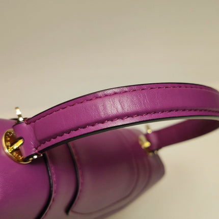 Bvlgari Serpenti Forever Small Leather Top Handle Crossbody Bag Pink