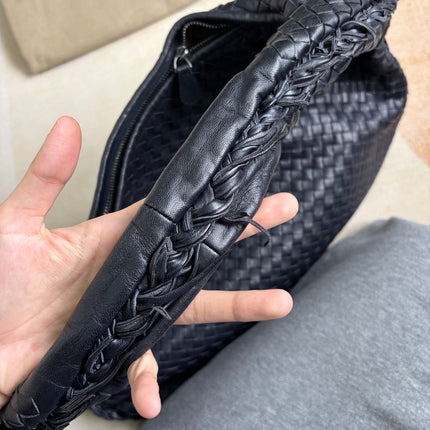 Bottega Veneta Veneta Hobo Dark Navy Intreciatto Leather Bag Large 47cm