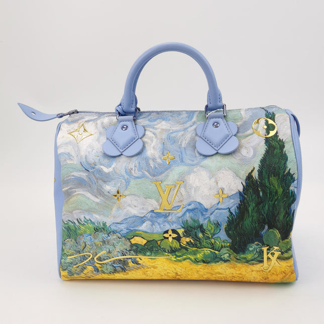 Louis Vuitton x Jeff Koons Speedy 30 Van Gogh Top Handle Bag