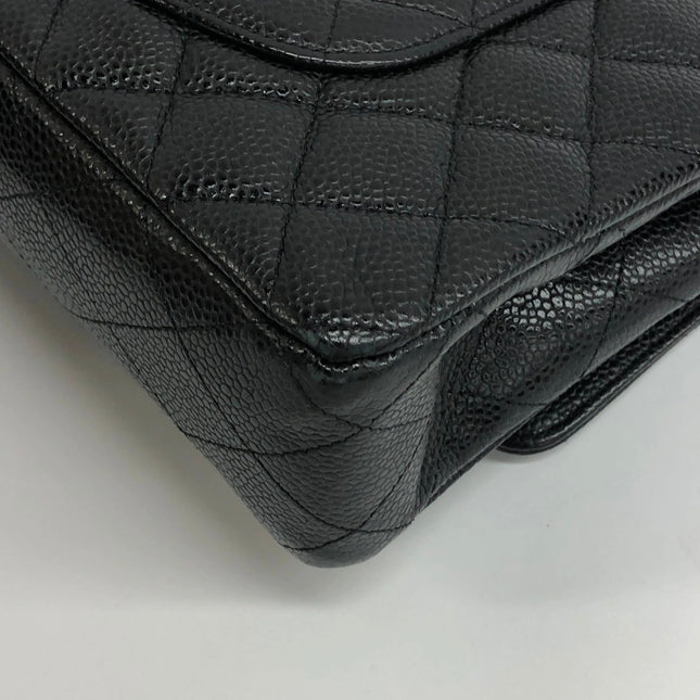 Chanel Classic Flap Medium 2014 Black Caviar Leather Gold Hardware