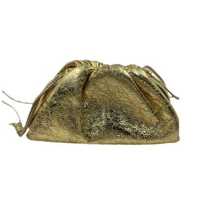 Sold Bottega Veneta Pouch Mini Gold Lambskin Leather