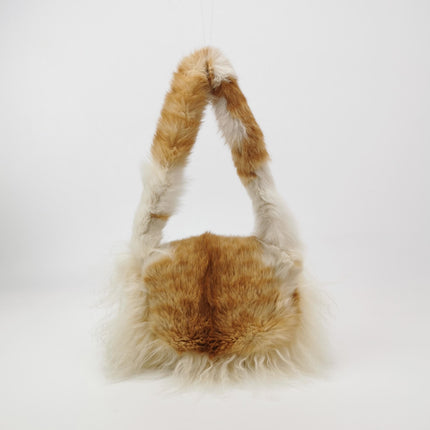 Fendi Multicolor Brown Fur FF Logo Flap Shoulder Bag