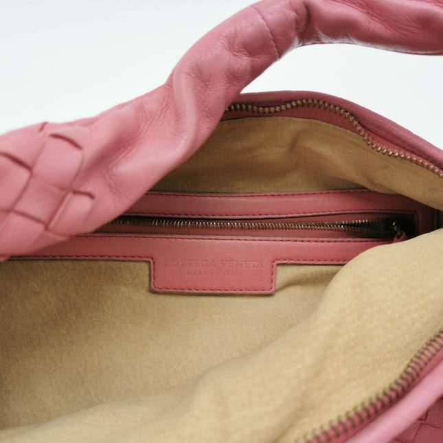 Sold Bottega Veneta Intrecciato Hobo Bag Cherry Blossom Pink Flower Cutout Medium 40cm