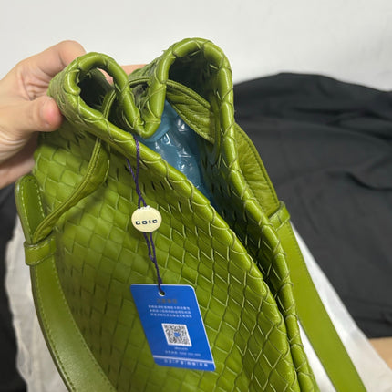 Bottega Veneta Garda Avocado Green Intrecciato Nappa Leather Large 33cm