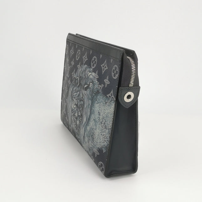 Louis Vuitton x Chapman Brothers Pochette Voyage Medium Lion Navy