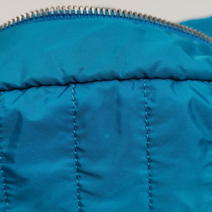 Chanel Blue Quilted Nylon Puffer Jumbo Flap Bag Chain Strap