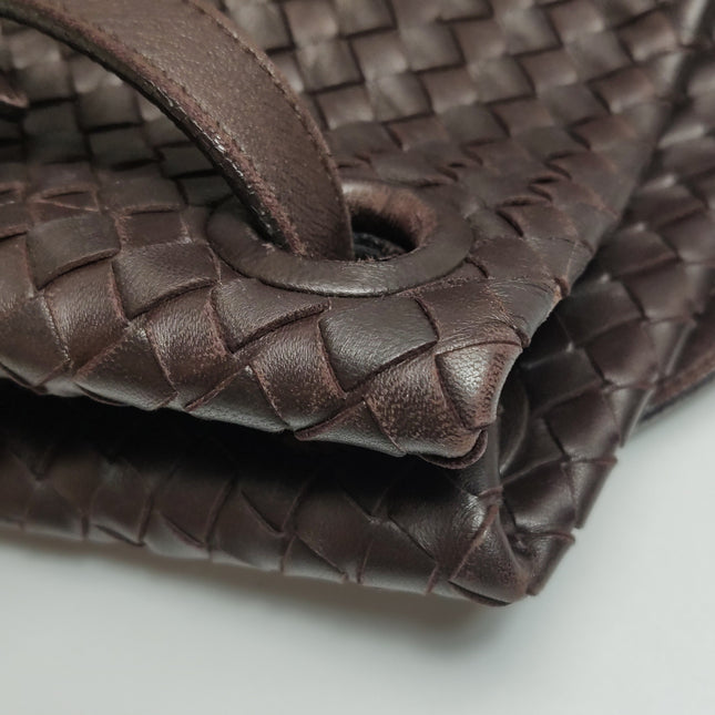 Bottega Veneta Garda Dark Brown Intrecciato Nappa Leather Large 33cm