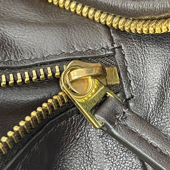 Bottega Veneta Jodie Maxi Lambskin Leather Chocolate Brown 70cm