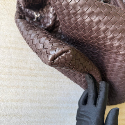 Bottega Veneta Maxi Convertible Tote Dark Chocolate Brown Leather