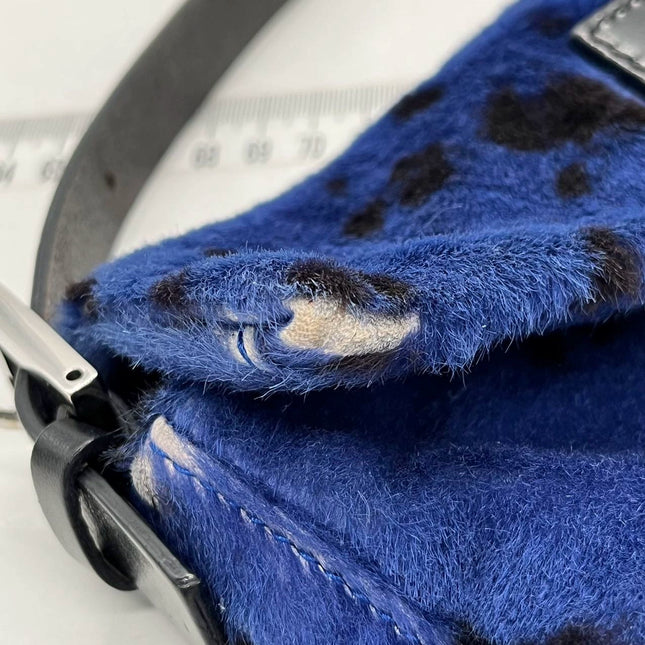 Sold Fendi Baguette Pony hair in leopard print Blue